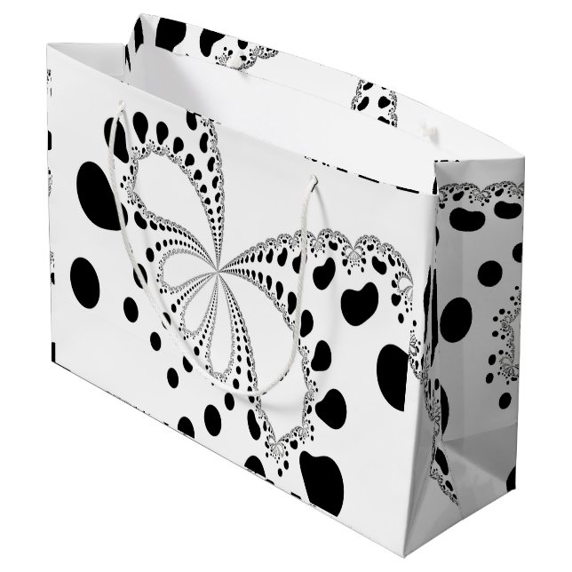 Bolsa De Regalo Grande Imagen estilizada de mariposa (Angulo reverso)