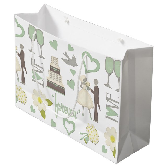 Bolsa De Regalo Grande Imágenes especiales del día de boda (Angulo Anverso)