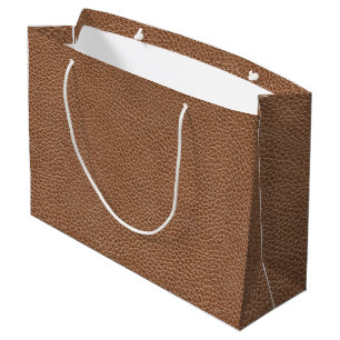 Bolsa De Regalo Grande Imitación de cuero Brown natural
