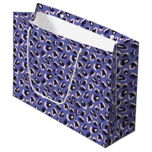 Bolsa De Regalo Grande Impresión animal abstracta de muy peri púrpura
