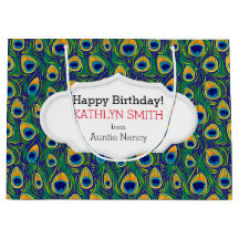 Impresión de animales de la pluma de pavo real