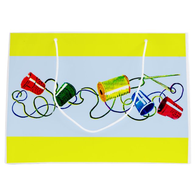 Bolsa De Regalo Grande impresión de nociones de costura (Anverso)