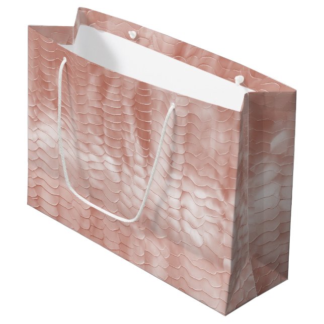 Bolsa De Regalo Grande Impresión de serpiente rosa Rubor (Angulo Anverso)