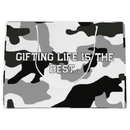 Bolsa De Regalo Grande Impresión del camuflaje gris urbano nº 15