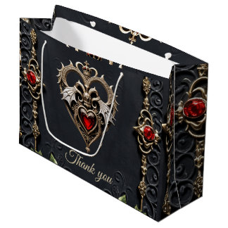 Bolsa De Regalo Grande Impresionante corazón gótico