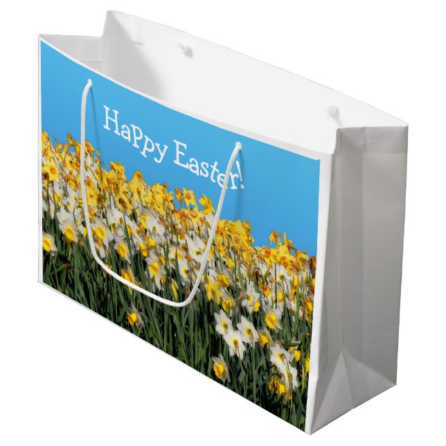 Bolsa De Regalo Grande Impresionante fotografía floral de dos tonalidades (Angulo Anverso)