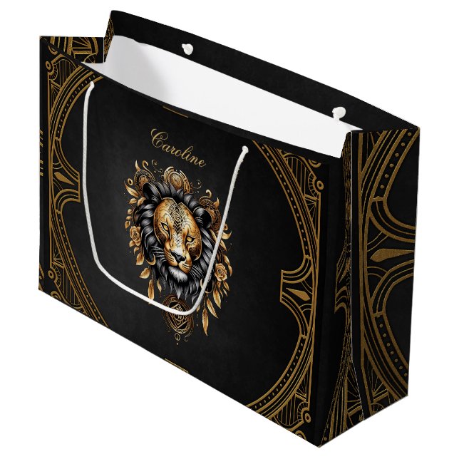 Bolsa De Regalo Grande Impresionante majestuoso león (Angulo Anverso)