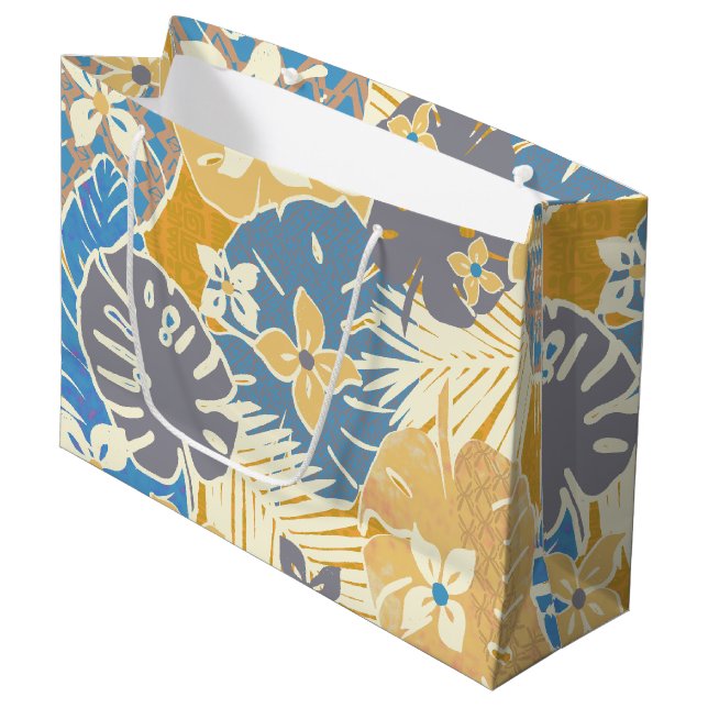 Bolsa De Regalo Grande Impresora hawaiana (Angulo Anverso)