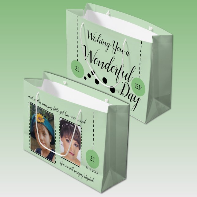 Bolsa De Regalo Grande Increíble nombre de cumpleaños número 21, fotos de (Subido por el creador)