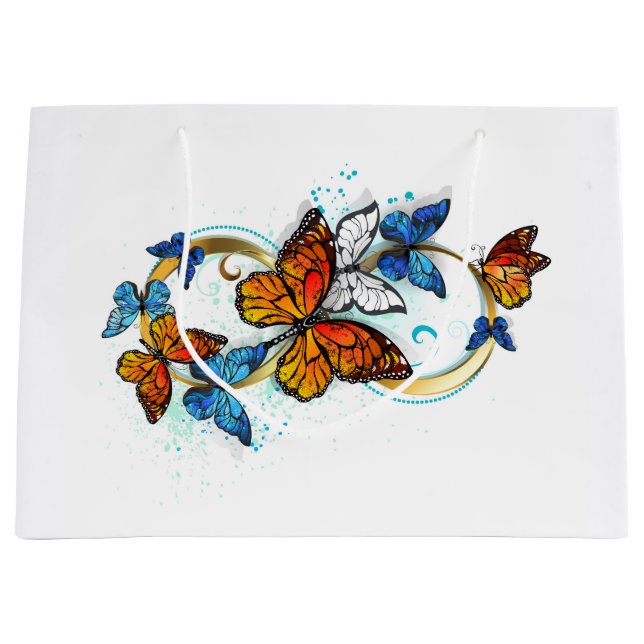 Bolsa De Regalo Grande Infinity of Monarch Butterflies (Anverso)