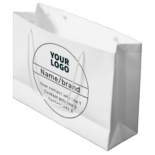 Bolsa De Regalo Grande Información de contacto de negocio o marca retro-m