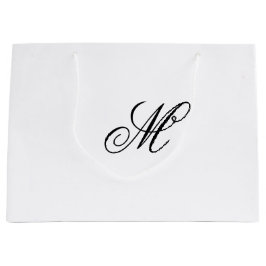 Bolsa De Regalo Grande Inicial de monograma elegante