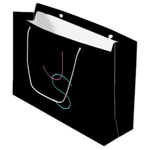 Bolsa De Regalo Grande Iniciales modernas elegantes y editables de dos le