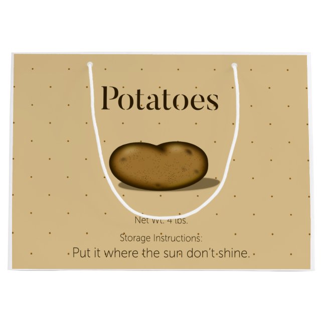 Bolsa De Regalo Grande Instrucciones para el almacenamiento de alimentos  (Anverso)