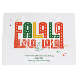 Bolsa De Regalo Grande Intercambio de regalos de coro de villancicos de N