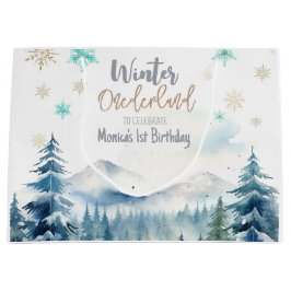 Bolsa De Regalo Grande Invierno onederland maravilloso cumpleaños