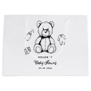 Bolsa De Regalo Grande Invitación de Baby Shower de Osito de Peluche, Neu