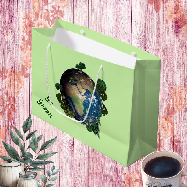 Bolsa De Regalo Grande Ir jardineros verdes (Go Green Gardeners Large Gift Bag)
