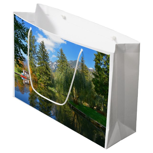 Bolsa De Regalo Grande Itillo del estanque de otoño (Angulo Anverso)