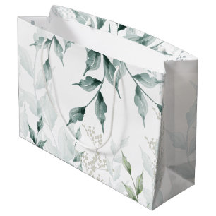Bolsa de regalo grande Jade verde gris botánico