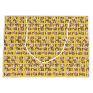 Bolsa De Regalo Grande Japanese Kawaii Anime Cat Ramen Noodles