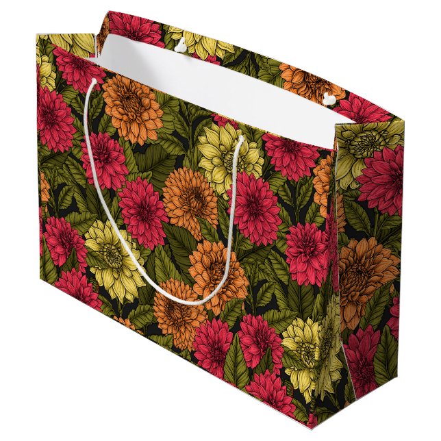 Bolsa De Regalo Grande Jardín Dahlia (Angulo reverso)