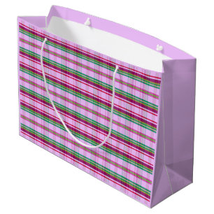 Bolsa De Regalo Grande Jardín de Campo a Cuadros LRVR