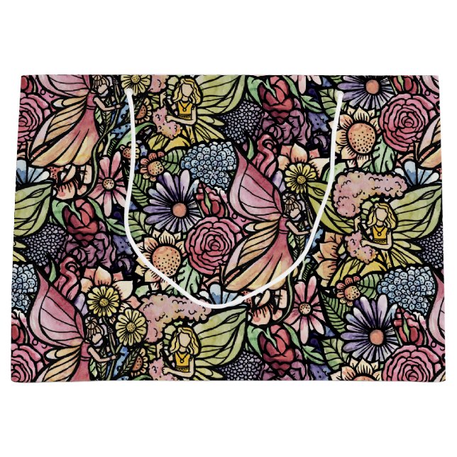 Bolsa De Regalo Grande Jardín de hadas (Anverso)