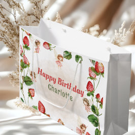 Bolsa De Regalo Grande Jardín de hadas encantado de fresa