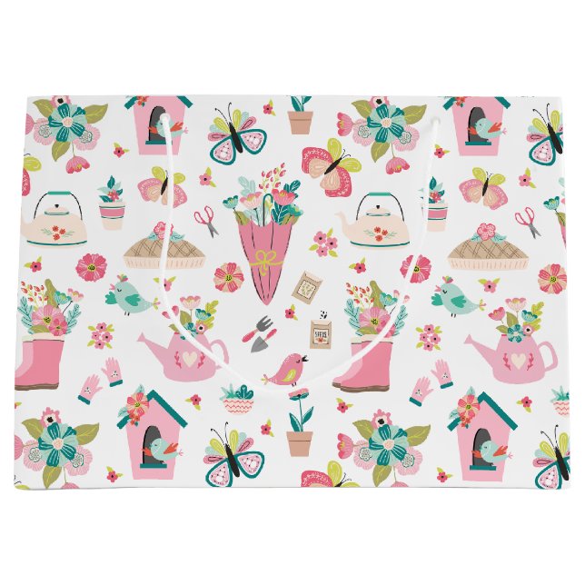 Bolsa De Regalo Grande Jardín de primavera (Anverso)