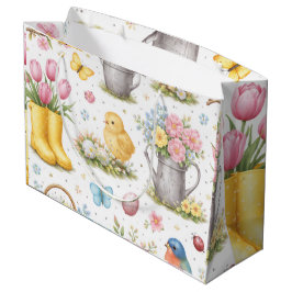 Bolsa De Regalo Grande Jardín de primavera Pascua 