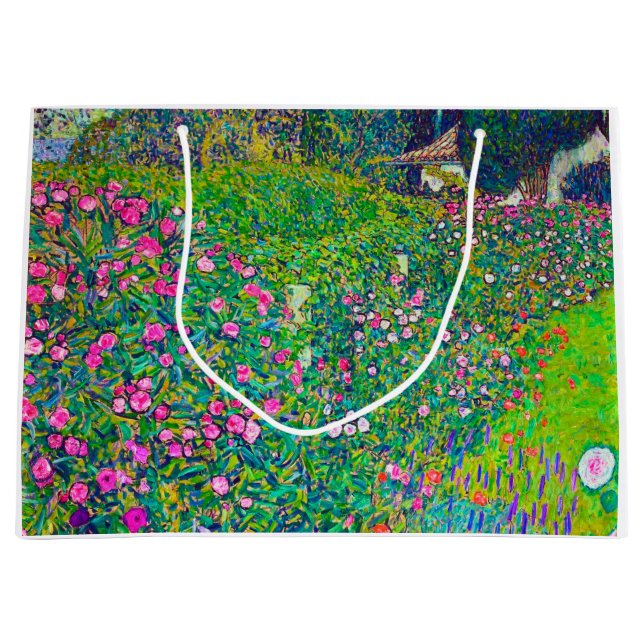 Bolsa De Regalo Grande Jardín Italiano, Gustav Klimt (Anverso)