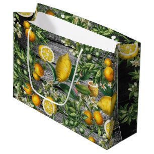 Bolsa De Regalo Grande Jardín Rústico del Cítrico