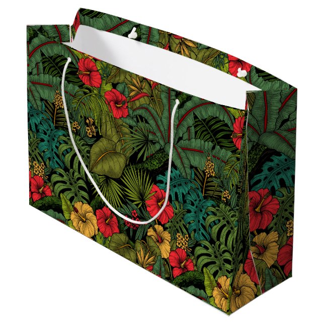Bolsa De Regalo Grande Jardín tropical (Angulo reverso)