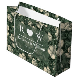 Bolsa De Regalo Grande Jardineras Verdes Dichosas Brillan Boda Retro