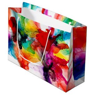 Bolsa De Regalo Grande Jeweltone Prisma - Acuarela