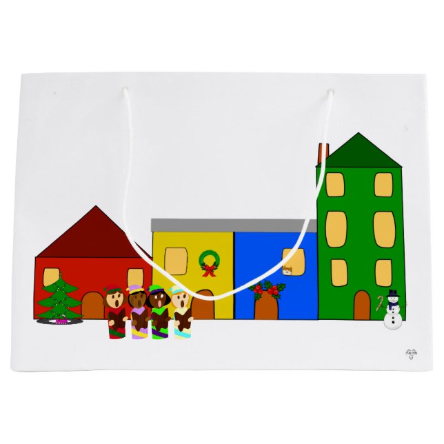 Bolsa De Regalo Grande Jingle Claws Holiday Gift Bag (Anverso)