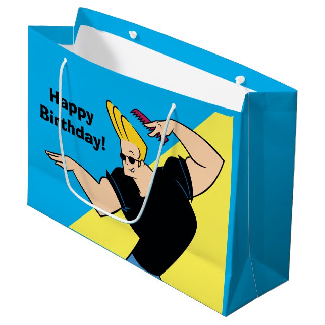 Bolsa De Regalo Grande Johnny Bravo Combing Hair (Angulo Anverso)