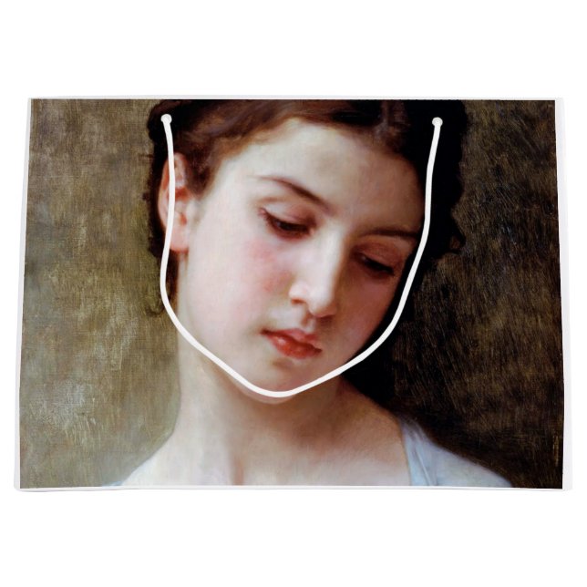 Bolsa De Regalo Grande Joven Chica, Bouguereau (Anverso)
