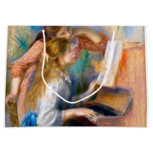 Bolsa De Regalo Grande Jóvenes Chicas en el piano, Renoir