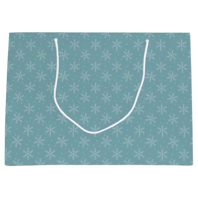 Bolsa De Regalo Grande Joyous Snowflakes (Anverso)
