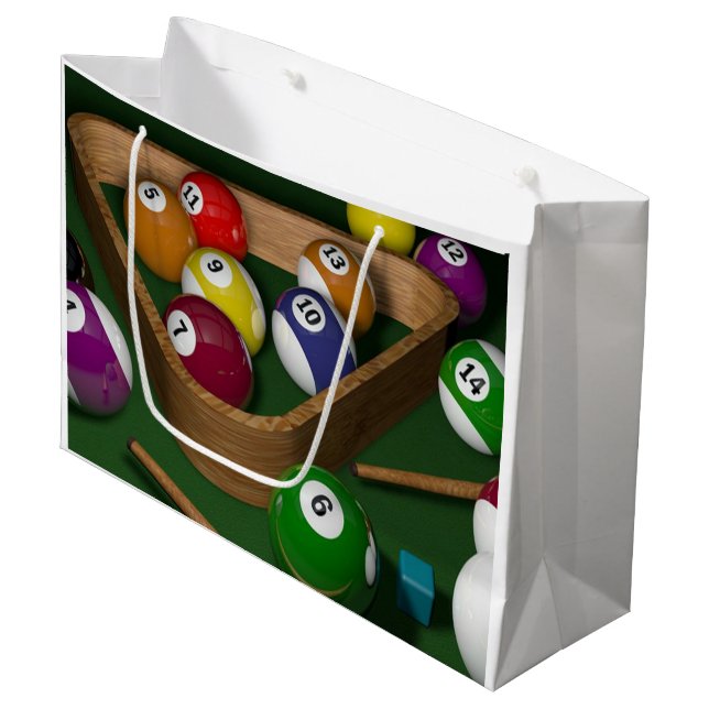 Bolsa De Regalo Grande Juego de billar (Angulo Anverso)