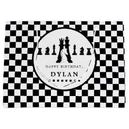 Bolsa De Regalo Grande Jugador de ajedrez y juegos nocturnos Cualquier cu