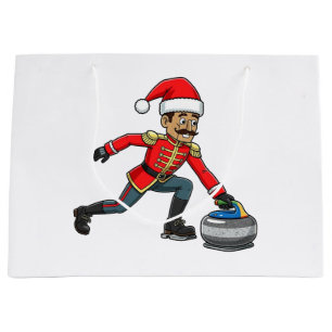 Bolsa De Regalo Grande Jugador de Curling Cascanueces Deportes de Inviern