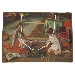 Bolsa De Regalo Grande Jugadores de ajedrez (por John Lavery)