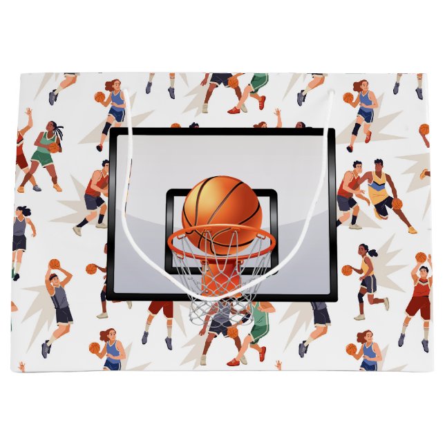 Bolsa De Regalo Grande Jugadores de Baloncesto (Anverso)
