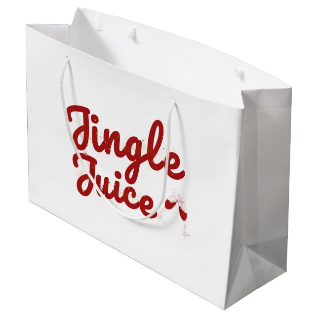 Bolsa De Regalo Grande Jugo de jingle, fiesta de feriado (Angulo reverso)