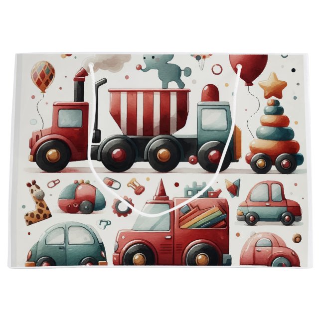 Bolsa De Regalo Grande Juguete de coches (Anverso)