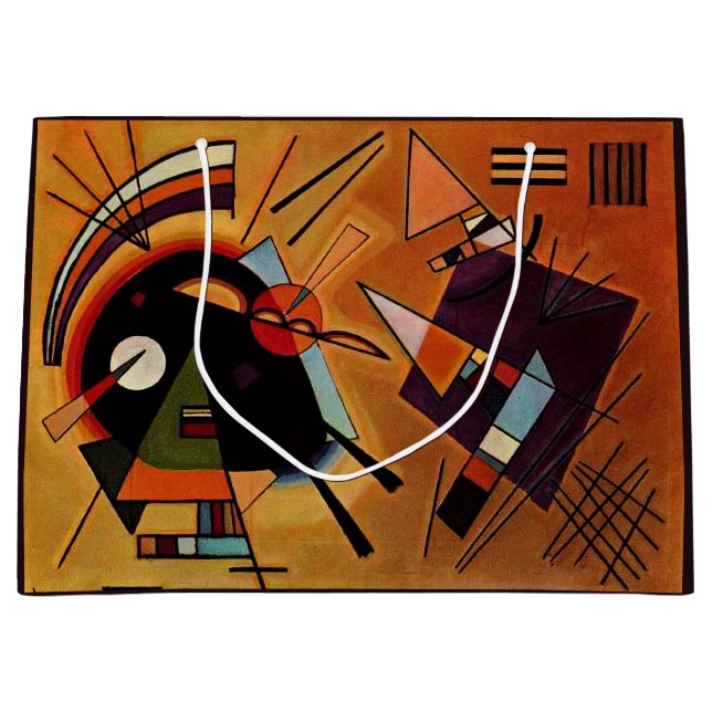 Bolsa De Regalo Grande Kandinsky - Negro y Violeta, (Anverso)