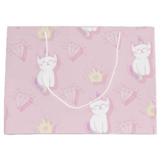 Bolsa De Regalo Grande Kawaii Unicorn Caticorn de gato para niños